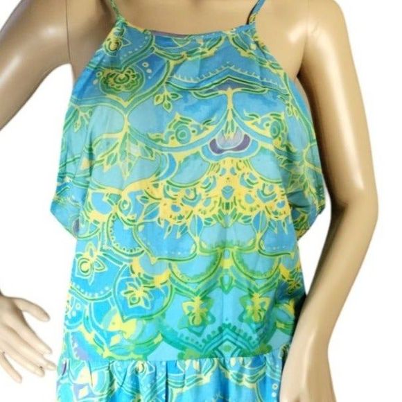 Maxi Dress Women's XXL Halter Top Lightweight Cruise Resort Vacation - Picture 1 of 9